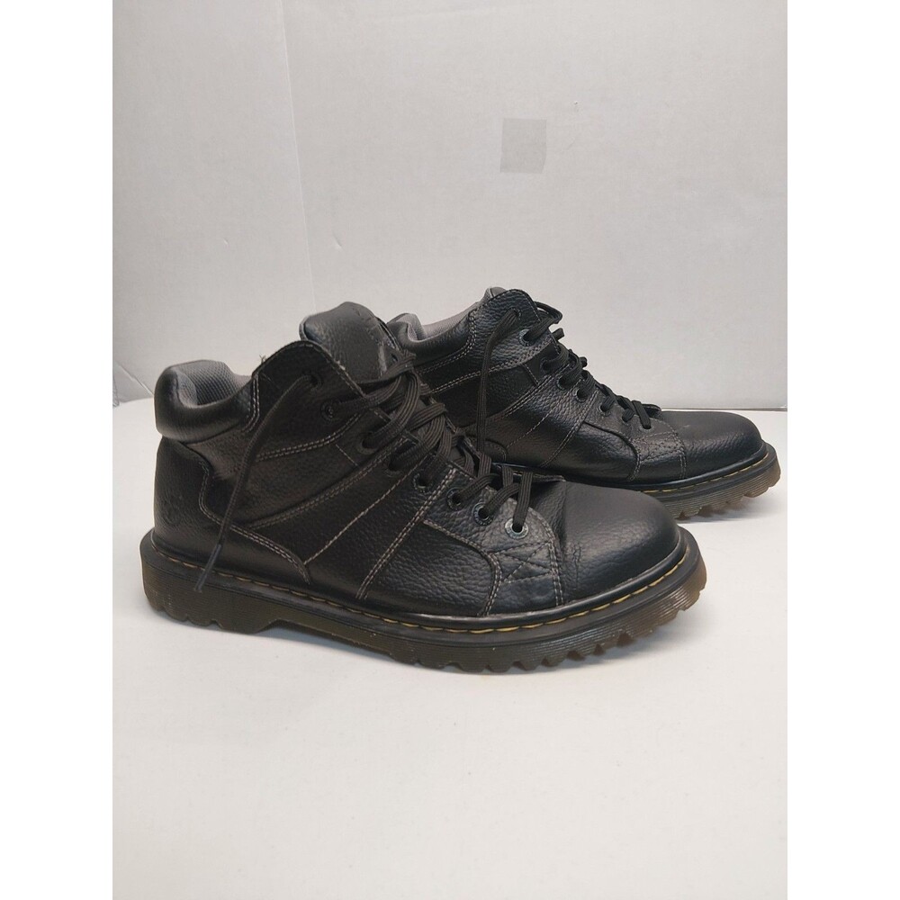Dr. Martens Boots Mens Sz 12 Black Leather Harrisland Combat Goth Retro 90s